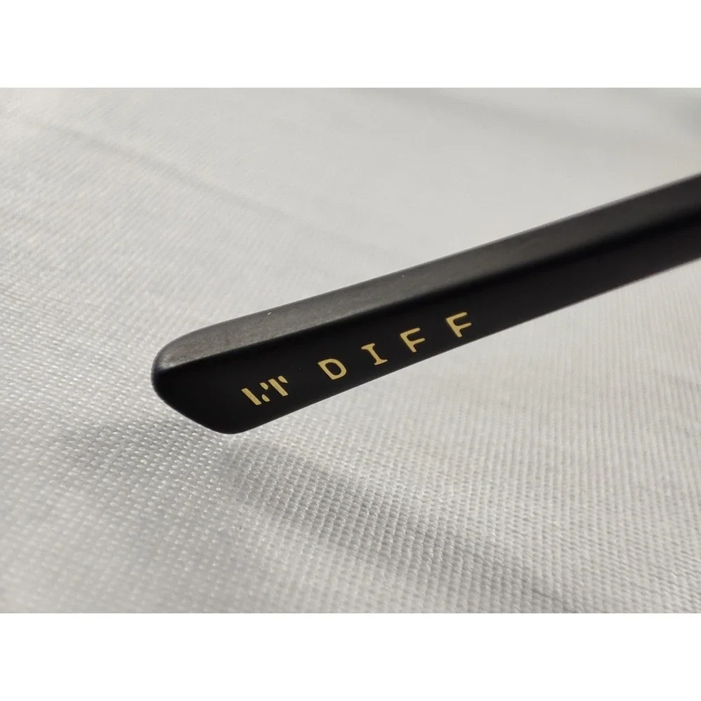 DIFF Eyewear Grace Matte Black Silver Mirror Oversized Sunglasses 58-15-142‎ NEW